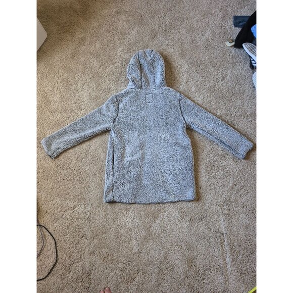 PINK Victoria’s Secret Women's Open Front Hooded Cozy Sherpa Gray Size XS - Picture 5 of 5